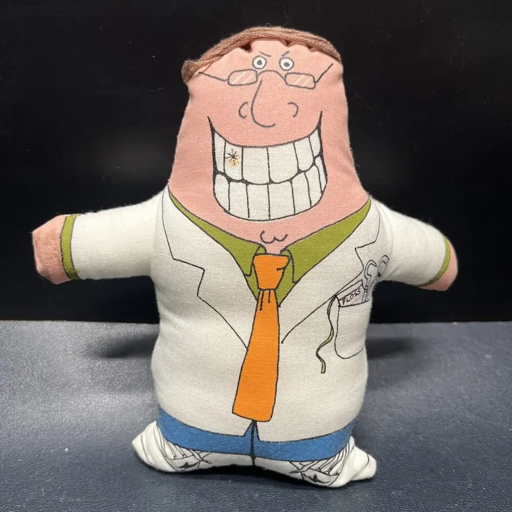 Vintage Pocket Professional Talking Plush 1994 Pocket Dentist Tested Works.